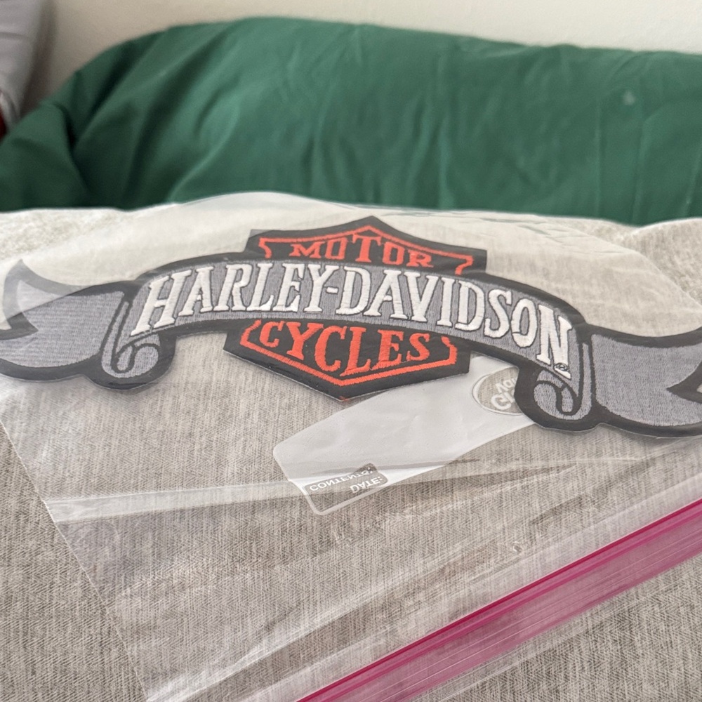 Harley-Davidson Gray and Orange Emblem Patch